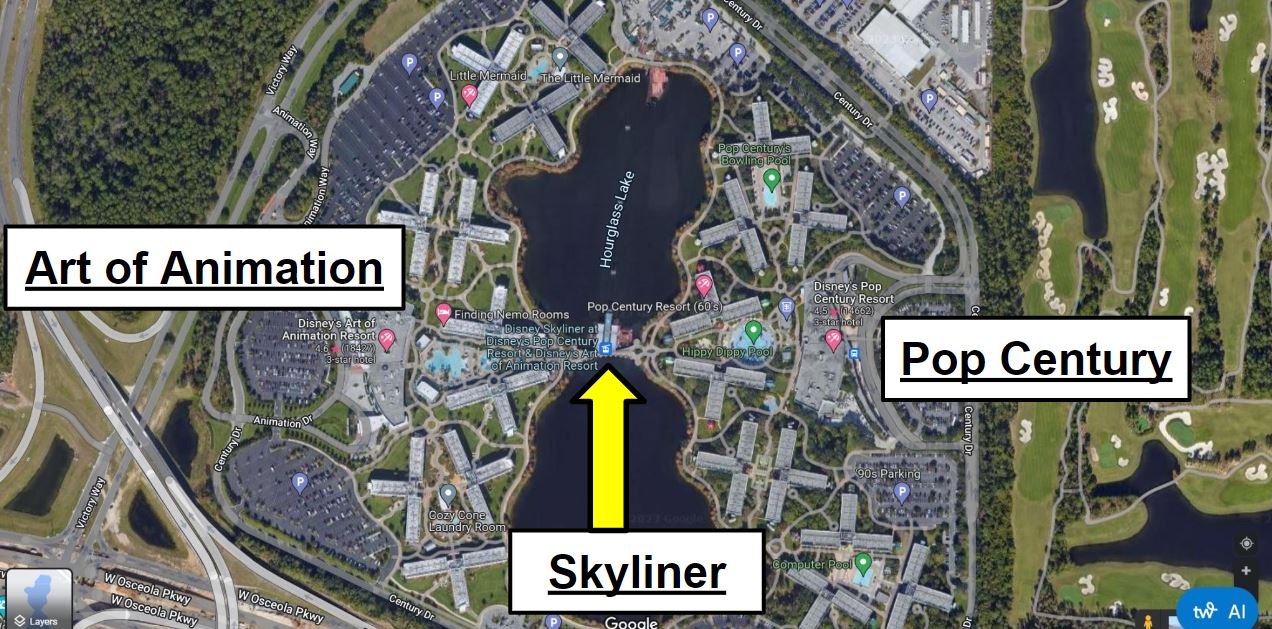 Art Of Animation Map Skyliner 