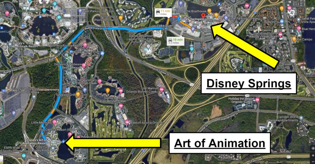 art of animation to disney springs