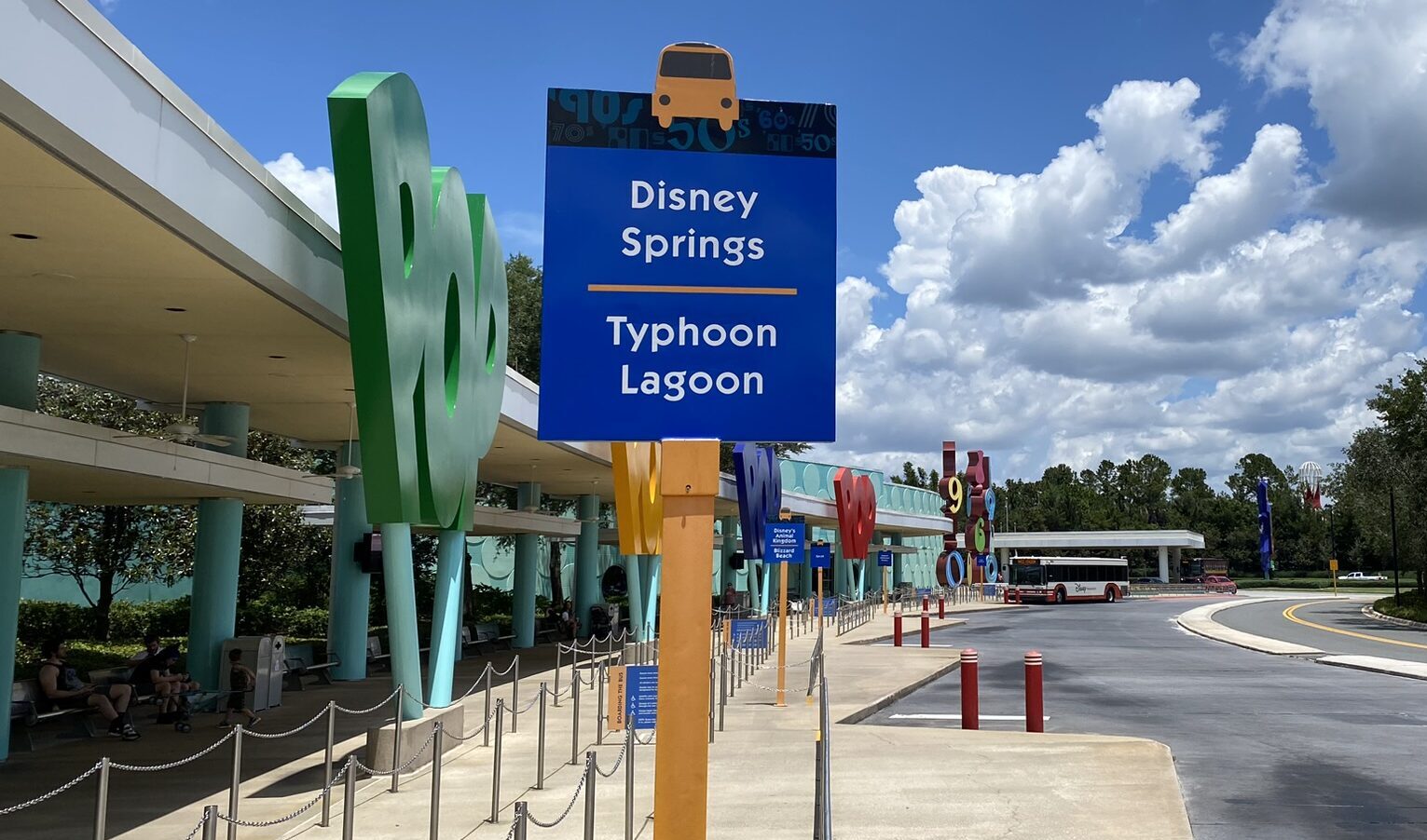 pop century to disney springs sign