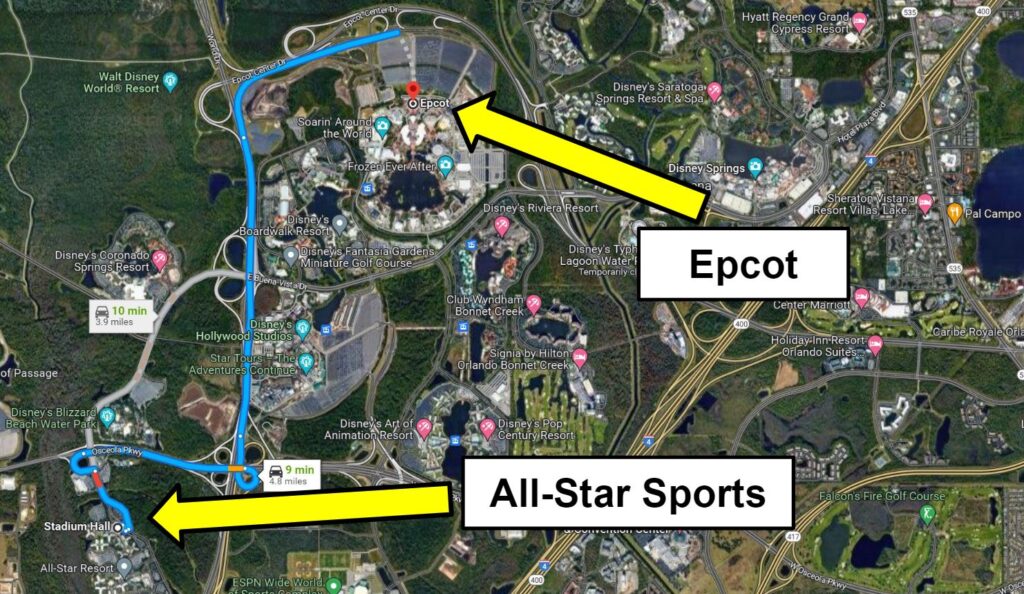 all star sports to epcot