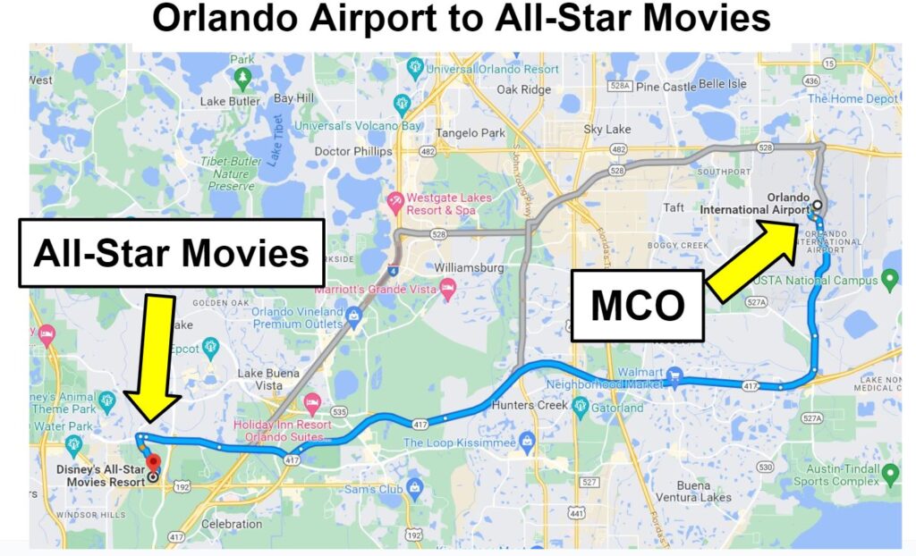 mco to all star movies