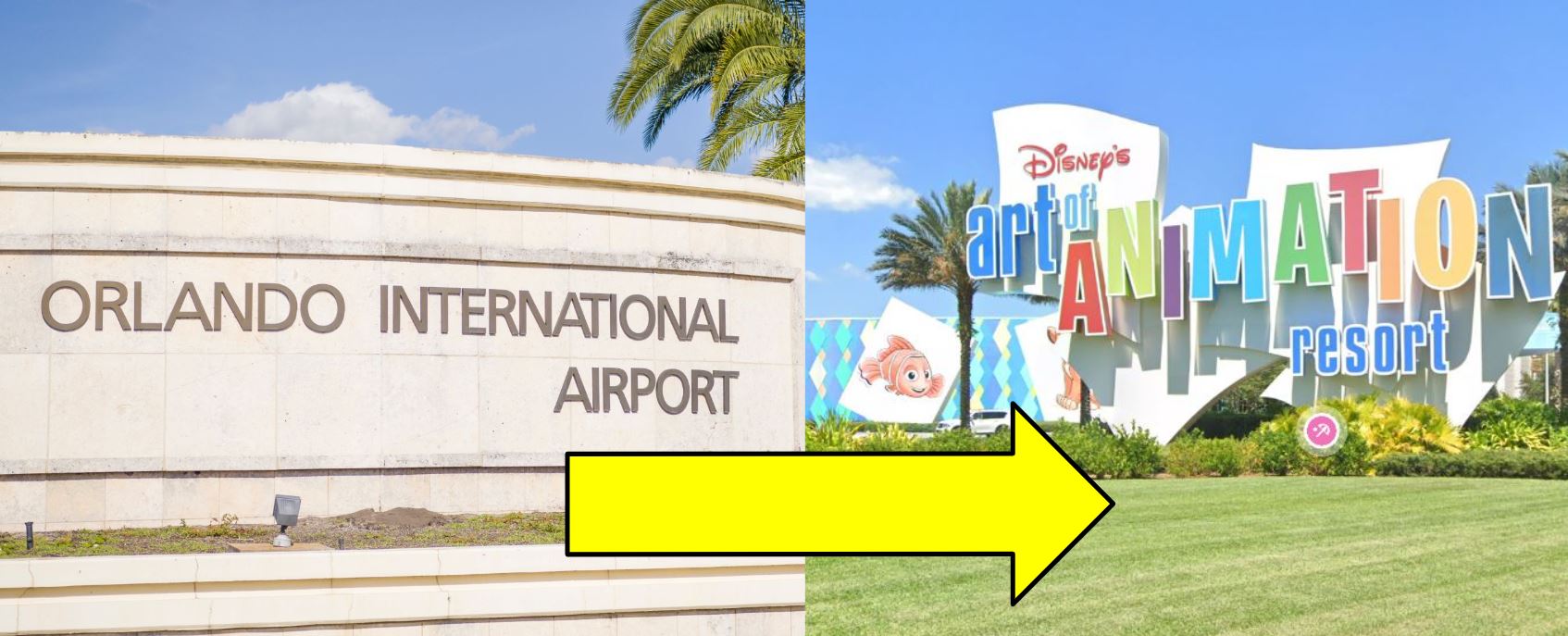 orlando airport to art of animation resort