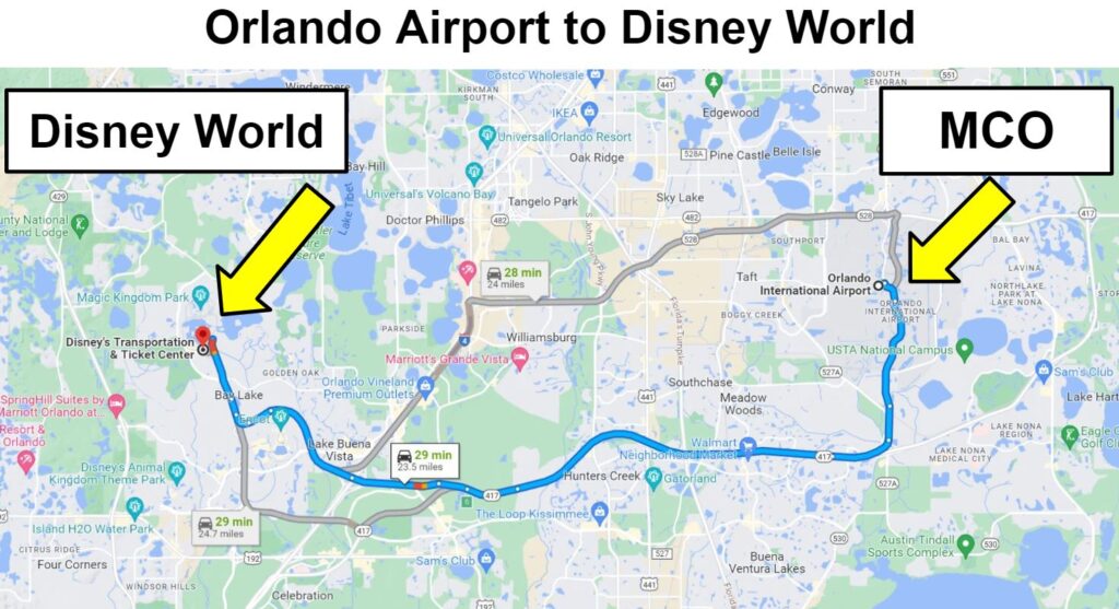 orlando airport to disney world