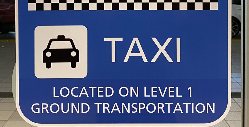 taxi sign