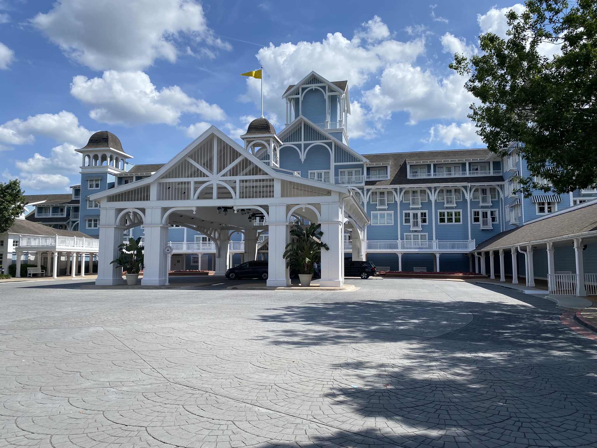 outside lobby beach club