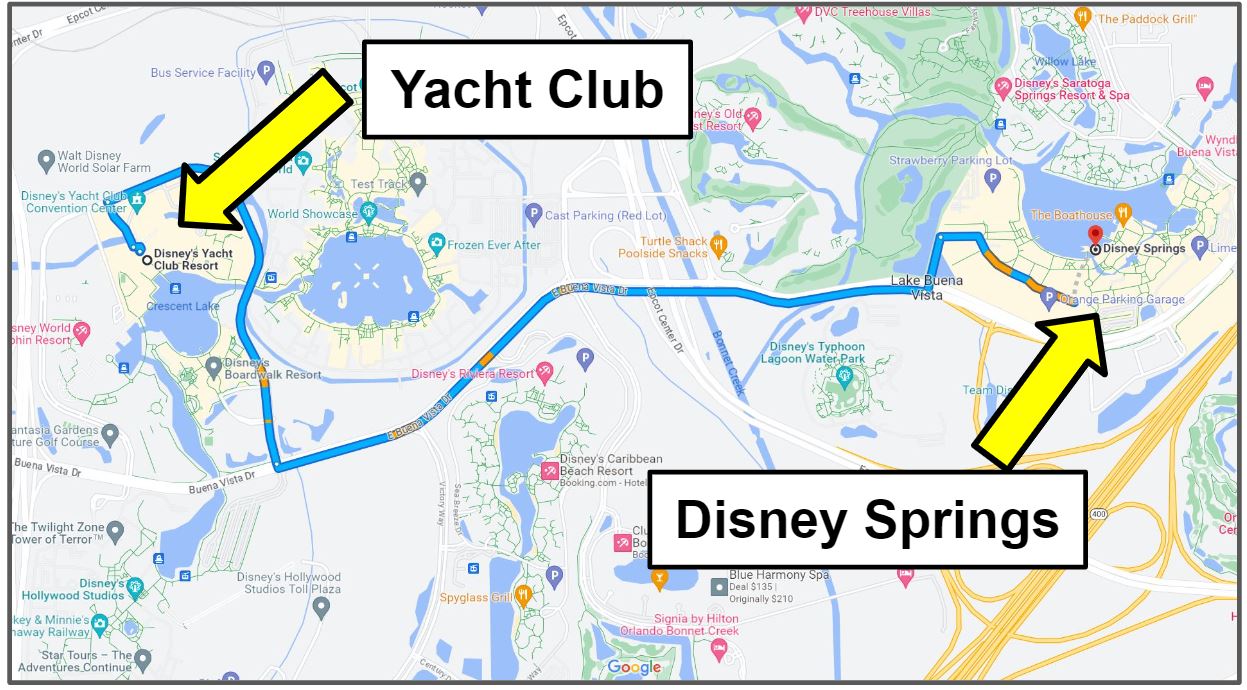 disney yacht club transportation to disney springs