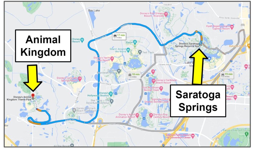 Saratoga Springs to Animal Kingdom