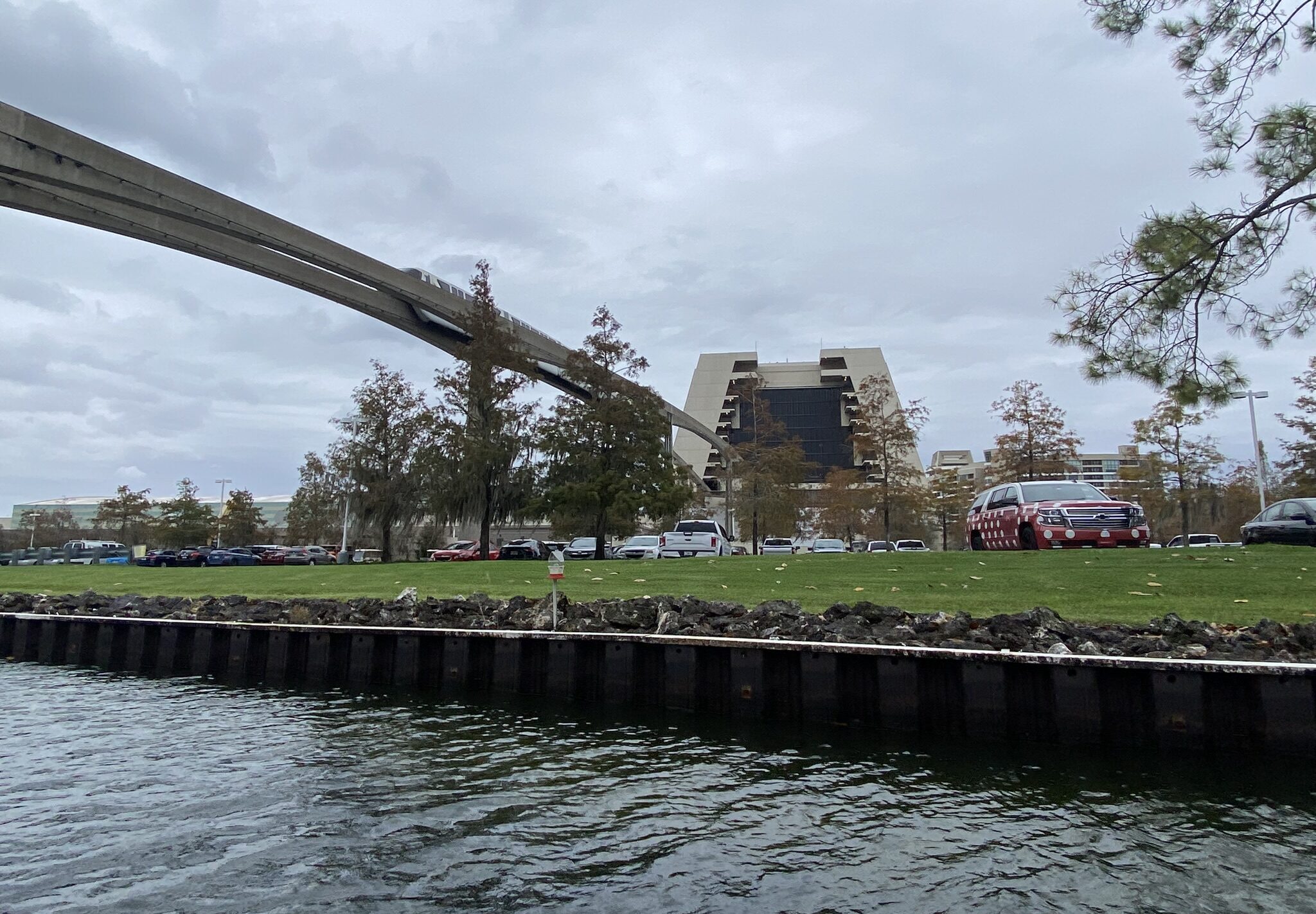 transportation at contemporary resort via boat