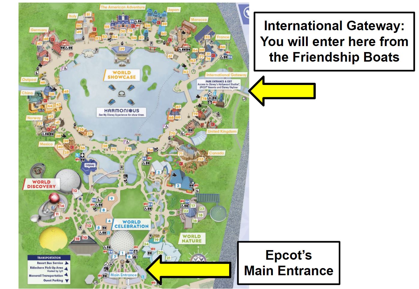 6 Ways To Go From The Swan Resort To Epcot 2024 Resort Rat   International Gateway Entrance Via Friendship Boats 