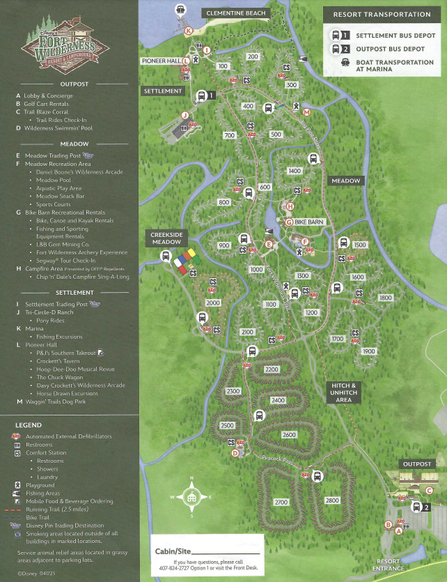 Fort Wilderness Map