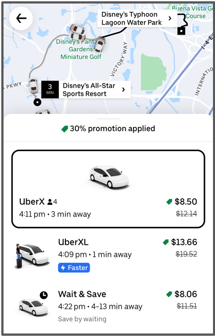 all-star sports to typhoon lagoon via uber