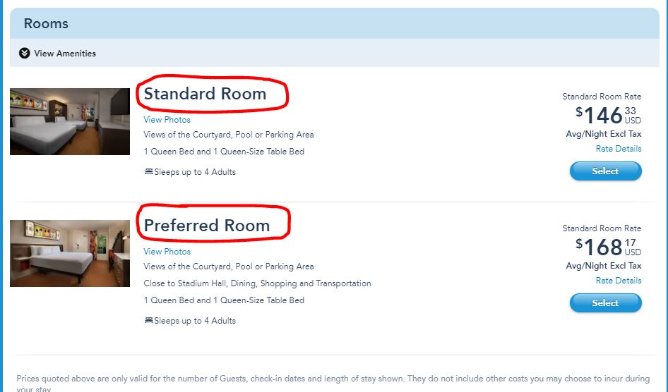 booking all star sports rooms on disneys site