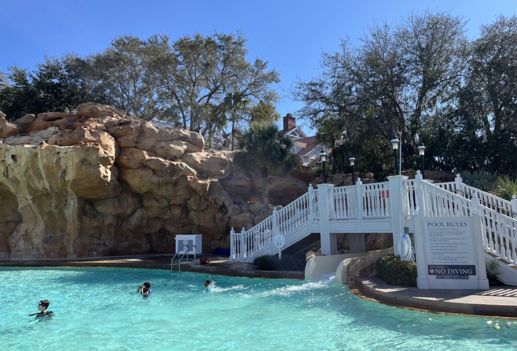 the waterslide at Disney's Grand Floridian Resort