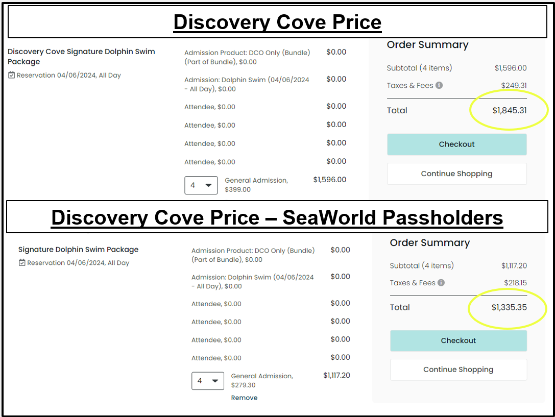 save with annual pass - discount discovery cove tickets