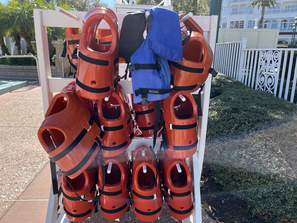 pools at riviera resort - life jackets