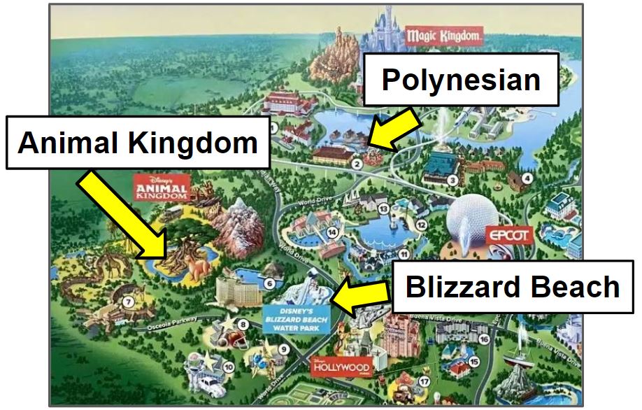 polynesian to blizzard beach