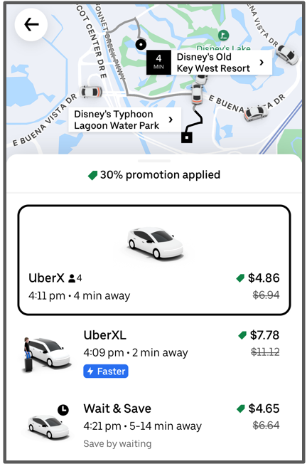 old key west to typhoon lagoon via uber