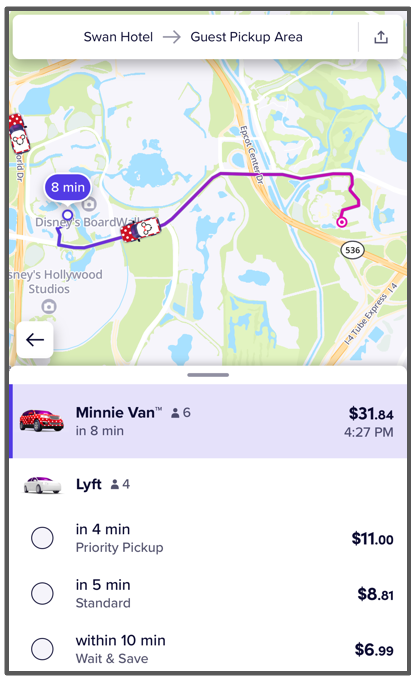 swan and dolphin to typhoon lagoon by lyft