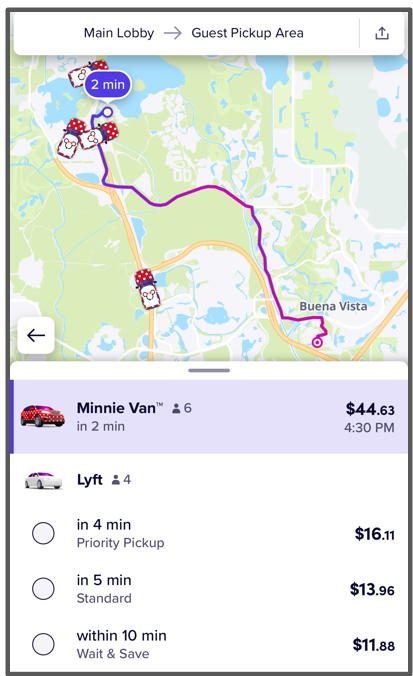 take a lyft from wilderness lodge to typhoon lagoon