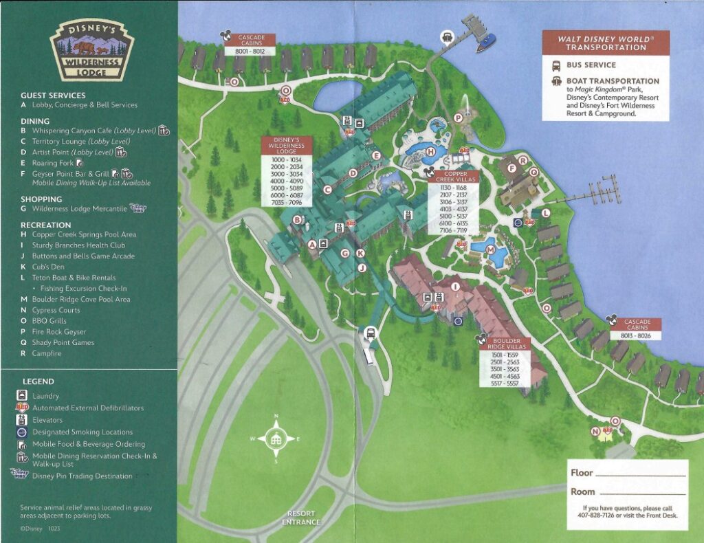 Disney's Wilderness Lodge Map (Free PDF Download) - Resort Rat